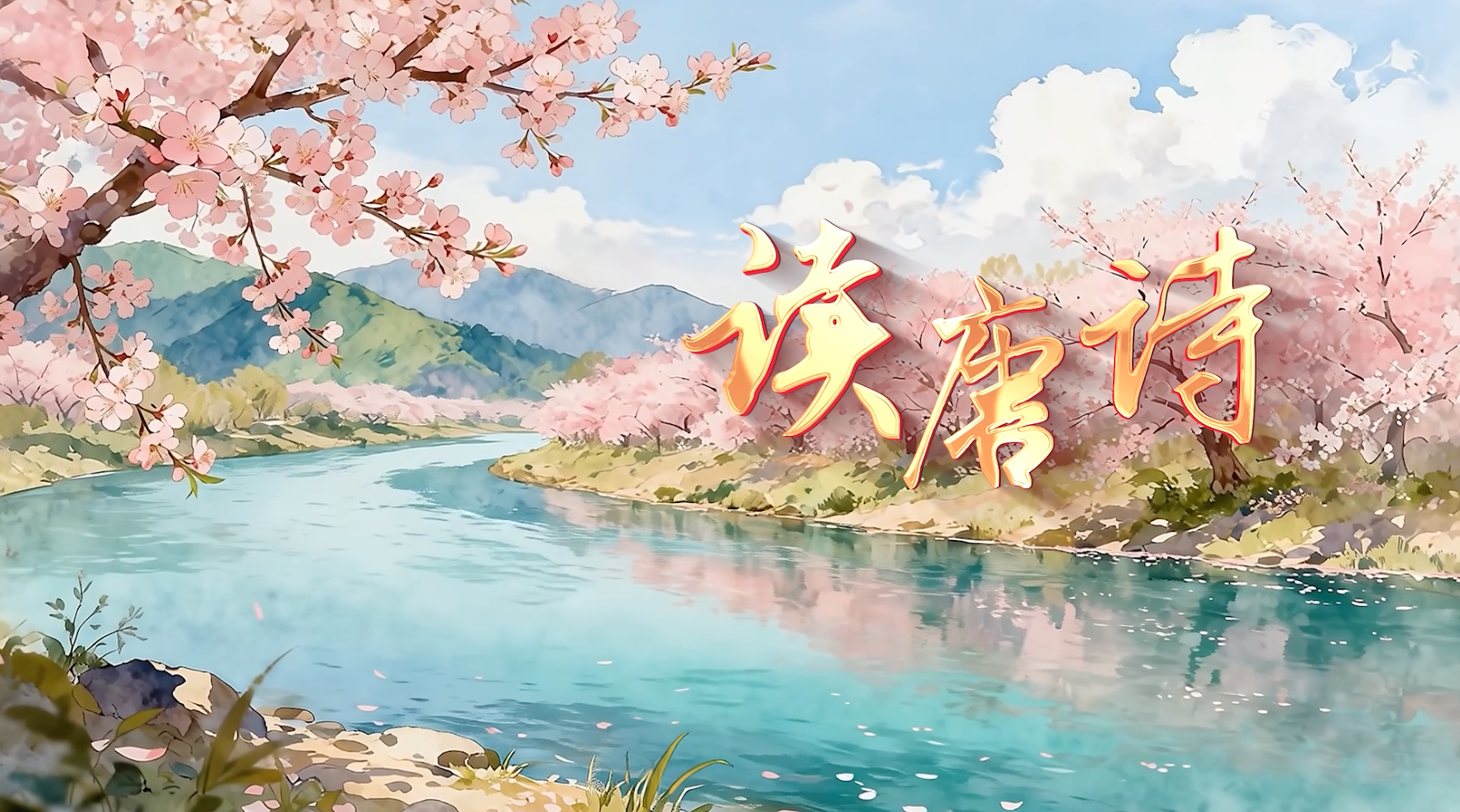 儿歌读唐诗led视频背景-有词无诗文