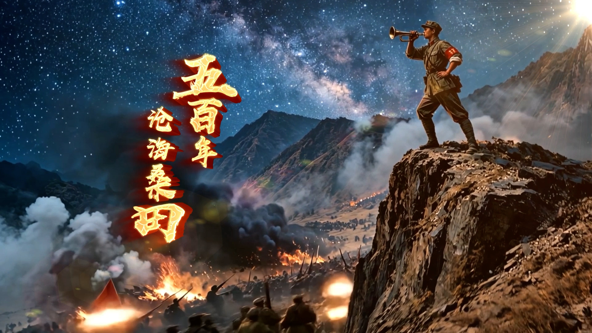 五百年沧海桑田led视频背景-画面有词