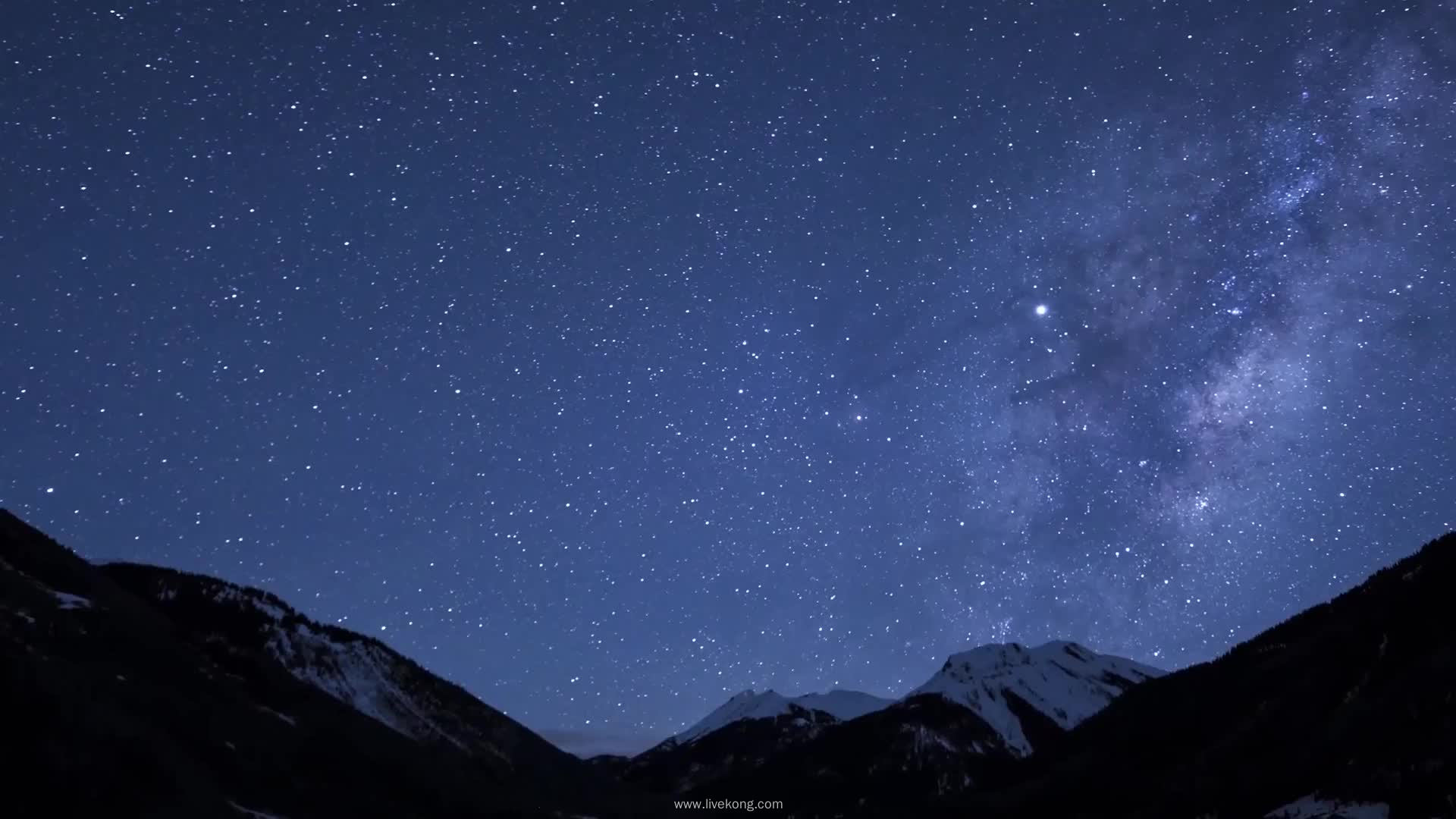 唯美浪漫夜晚夢幻星辰視頻背景素材